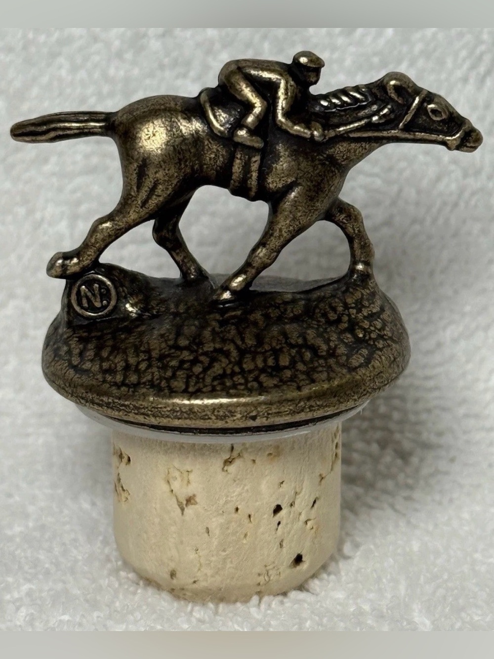 Blanton's Bourbon Letter " N: " Bottle Stopper Cork Horse & Jockey Buffalo Trace